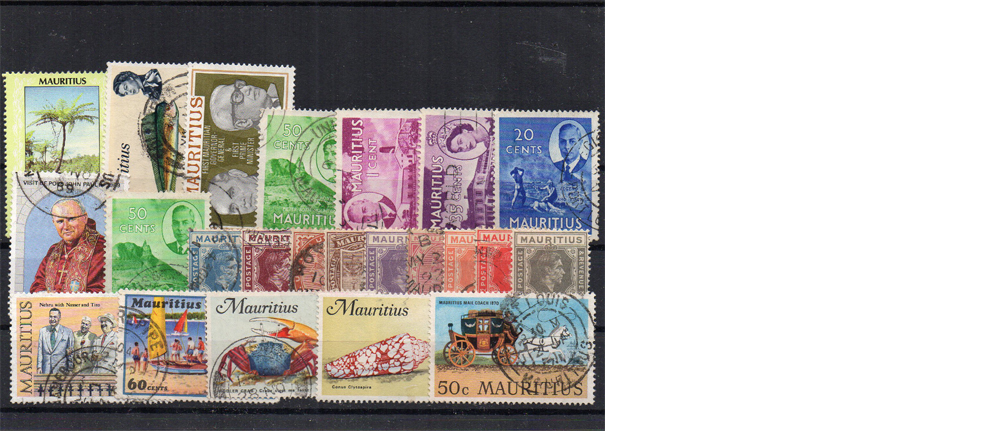 23 selos diferentes da Maurícia