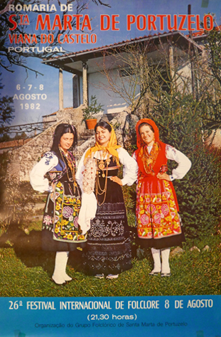 Cartaz Romaria de Sta Marta de Portuzelo. Viana do Castelo - Portugal