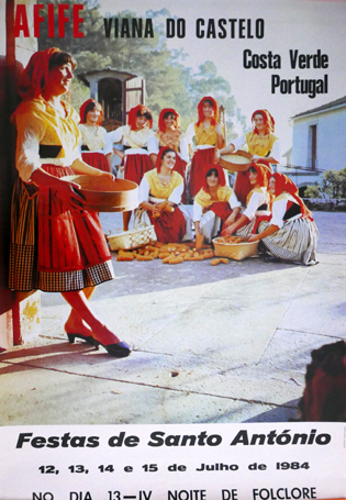 Cartaz Afife. Viana do Castelo. Costa Verde. Portugal. Festas de Santo António
