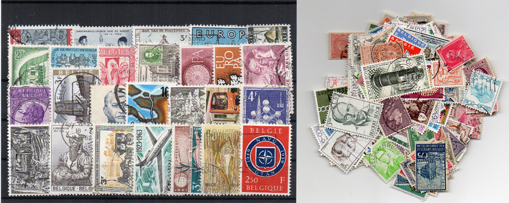 270 selos diferentes da Bélgica