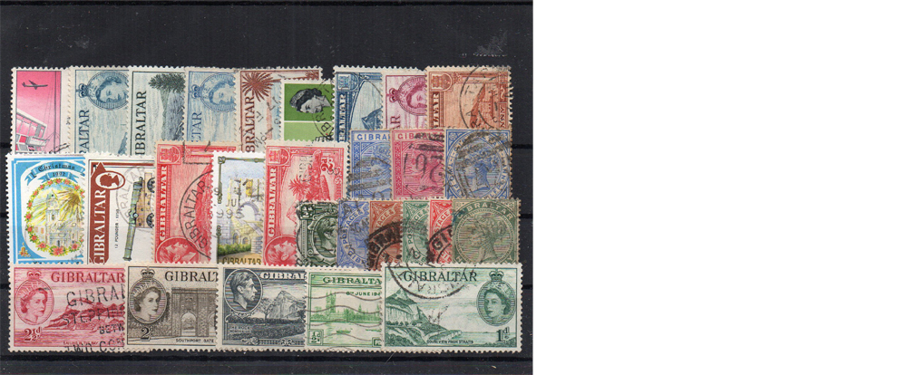 28 selos diferentes de Gibraltar