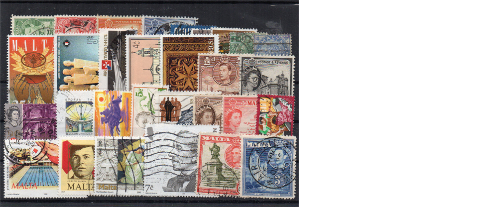 30 selos diferentes de Malta