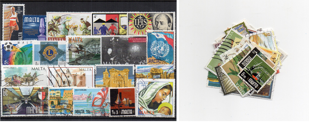 45 selos diferentes de Malta