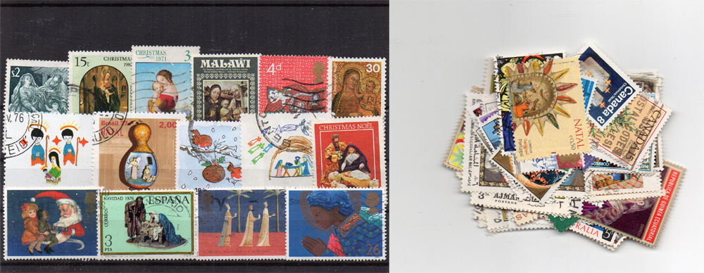 70 selos diferentes de Natal