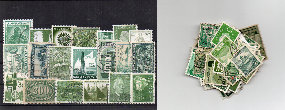 140 selos diferentes de cor verde