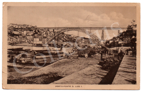 Postal antigo da Ponte D. Luiz I - Porto