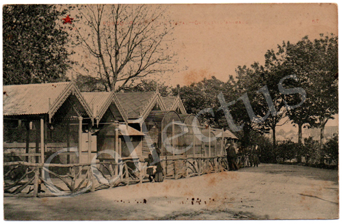 Postal antigo do Porto – Palácio de Cristal – Gaiolas de animais. Edição Estrela Vermelha