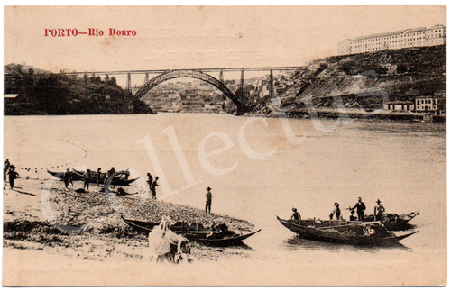 Postal antigo do Porto - Rio Douro