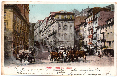 Postal antigo do Porto – Praça da Liberdade