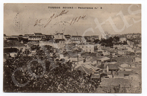 Postal antigo de Torres Novas - Panorama n.º 3