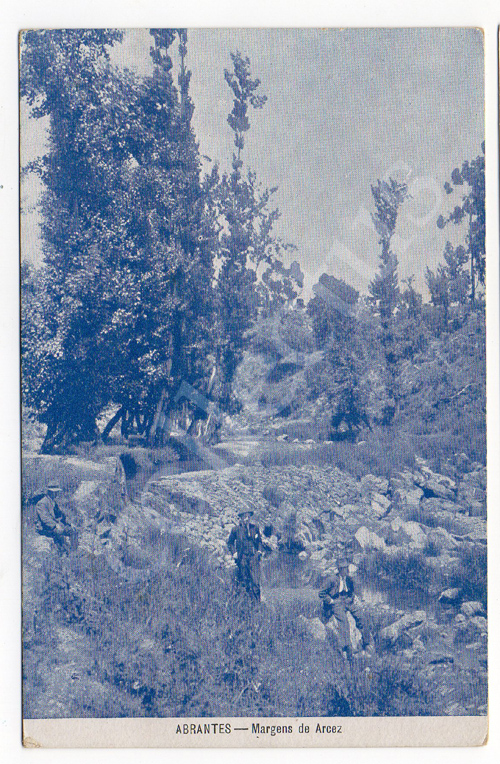 Postal antigo de Abrantes - Margens de Arcez