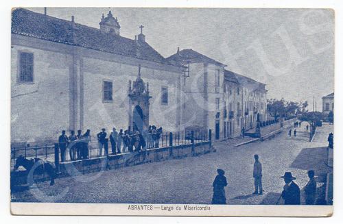 Postal antigo de Abrantes - Largo da Misericórdia