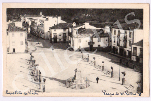 Postal antigo de Castelo de Vide. Praça de D.Pedro V