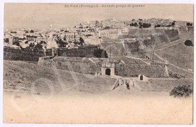 Postal antigo de Elvas (Portugal) - Grande praça de guerra