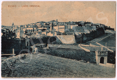 Postal antigo de Elvas - Lado Oriental
