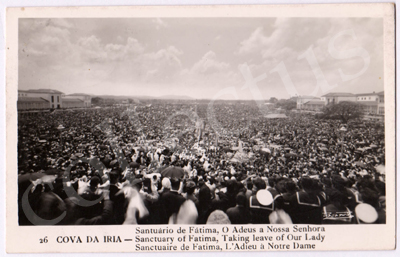 Postal antigo da Cova da Iria - Santuário de Fátima, O Adeus a Nossa Senhora