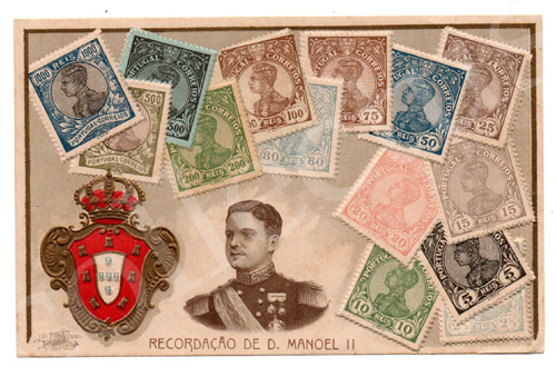 Postal antigo da Monarquia portuguesa