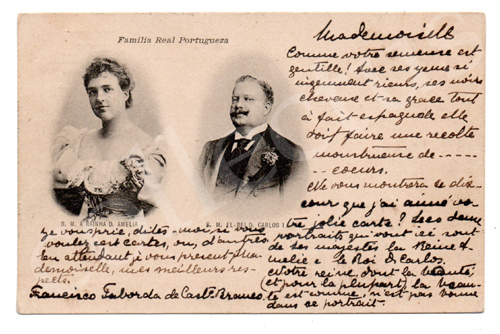 Postal antigo da Monarquia portuguesa