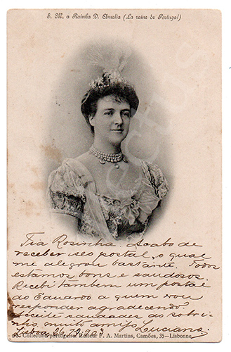 Postal antigo da Monarquia portuguesa