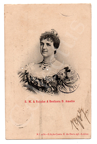 Postal antigo da Monarquia portuguesa