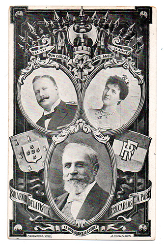 Postal antigo da Monarquia Portuguesa