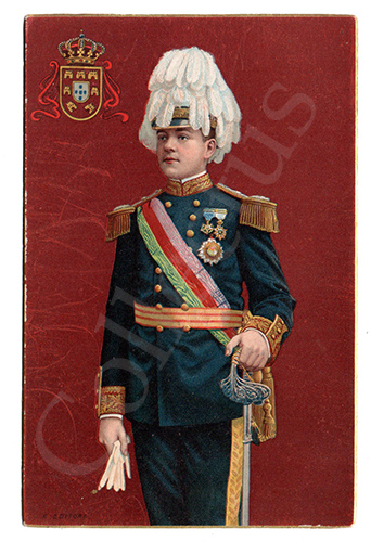 Postal antigo da Monarquia portuguesa