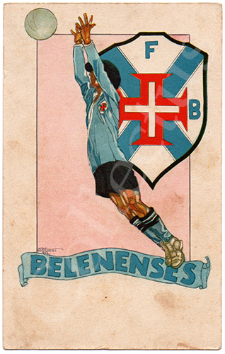 Postal antigo de futebol