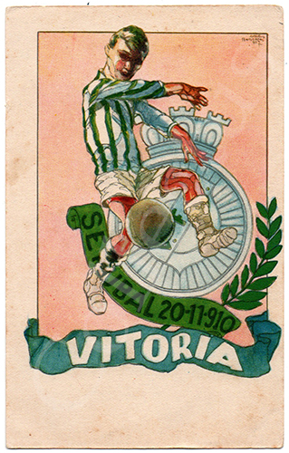Postal antigo de futebol