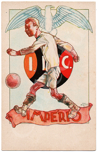 Postal antigo de futebol