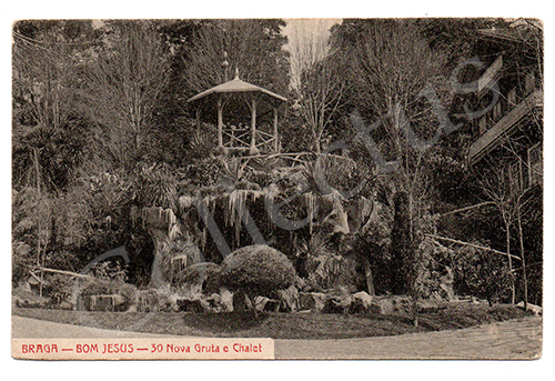 Postal antigo de Braga - Bom Jesus do Monte