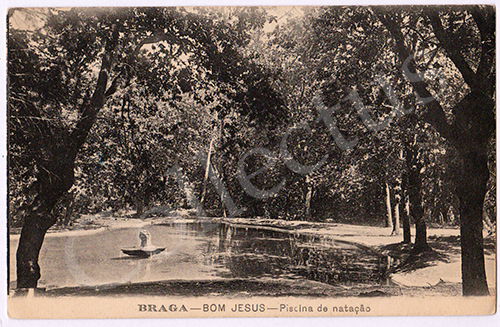 Postal antigo de Braga - Bom Jesus do Monte