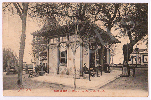 Postal antigo de Braga - Bom Jesus do Monte