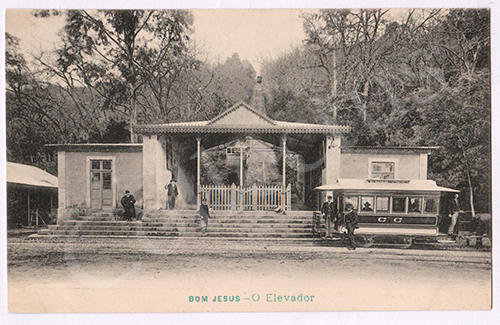 Postal antigo de Braga - Bom Jesus do Monte