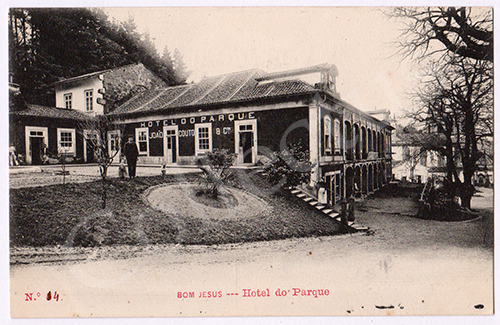 Postal antigo de Braga - Bom Jesus do Monte