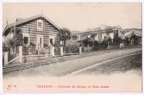 Postal antigo de Braga - Bom Jesus do Monte