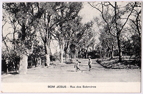 Postal antigo de Braga - Bom Jesus do Monte