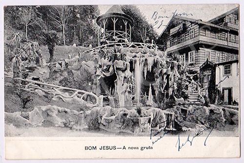 Postal antigo de Braga - Bom Jesus do Monte