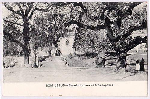 Postal antigo de Braga - Bom Jesus do Monte