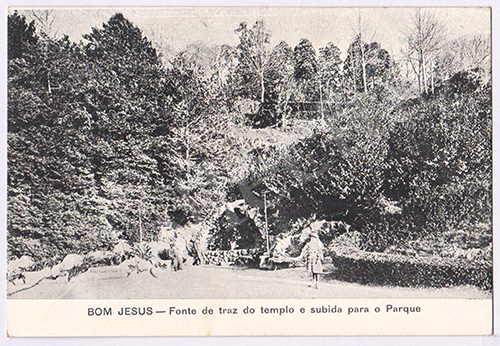 Postal antigo de Braga - Bom Jesus do Monte