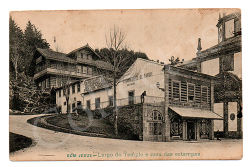 Postal antigo de Braga - Bom Jesus do Monte