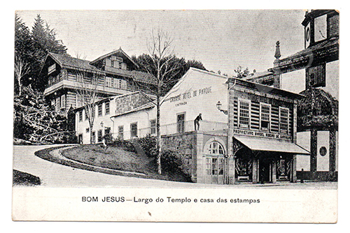 Postal antigo de Braga - Bom Jesus do Monte