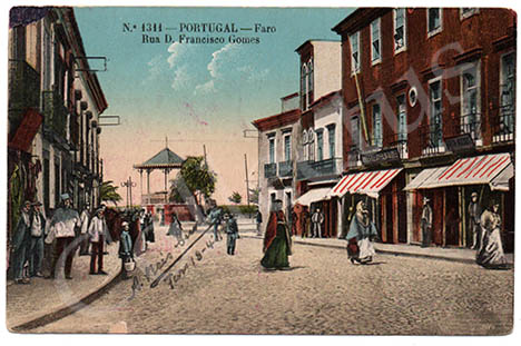 Postal antigo de Faro