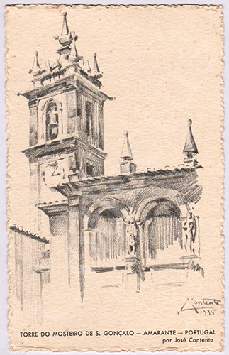 Postal antigo de Amarante