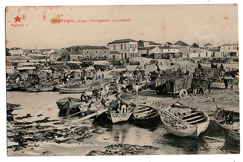 Postal antigo de Leça da Palmeira