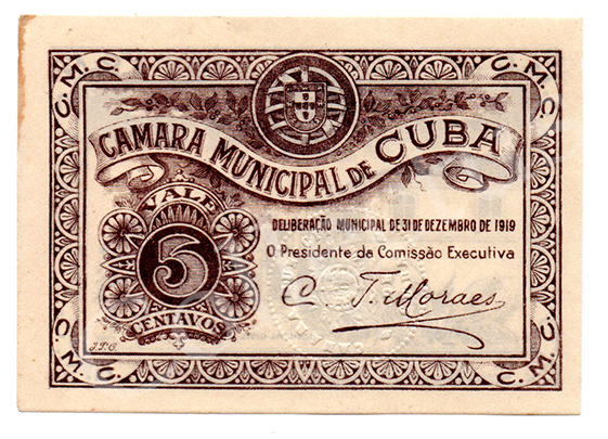 Cédula antiga de Cuba