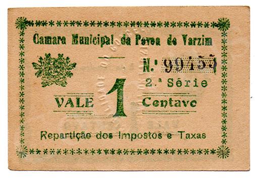 Cédula antiga da Póvoa de Varzim