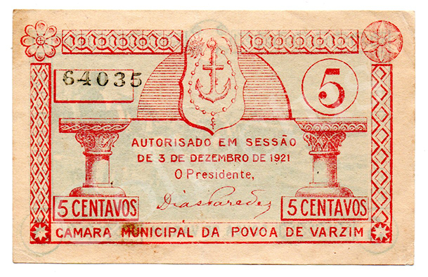 Cédula antiga da Póvoa de Varzim