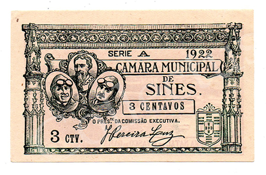 Cédula antiga de Sines