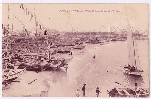 Postal antigo da Póvoa de Varzim