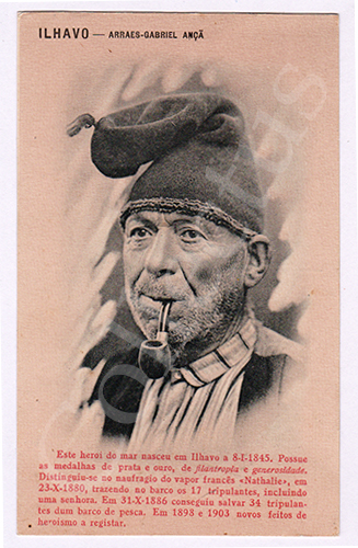 Postal antigo de costumes de Ílhavo